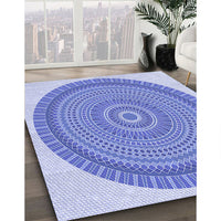 Patterned Blue Rug, pat1880blu