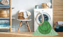 Machine Washable Transitional Jade Green Rug in a Washing Machine, wshpat1880grn