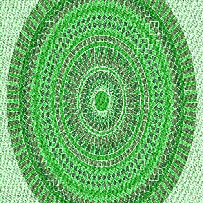 Machine Washable Transitional Jade Green Rug, wshpat1880grn