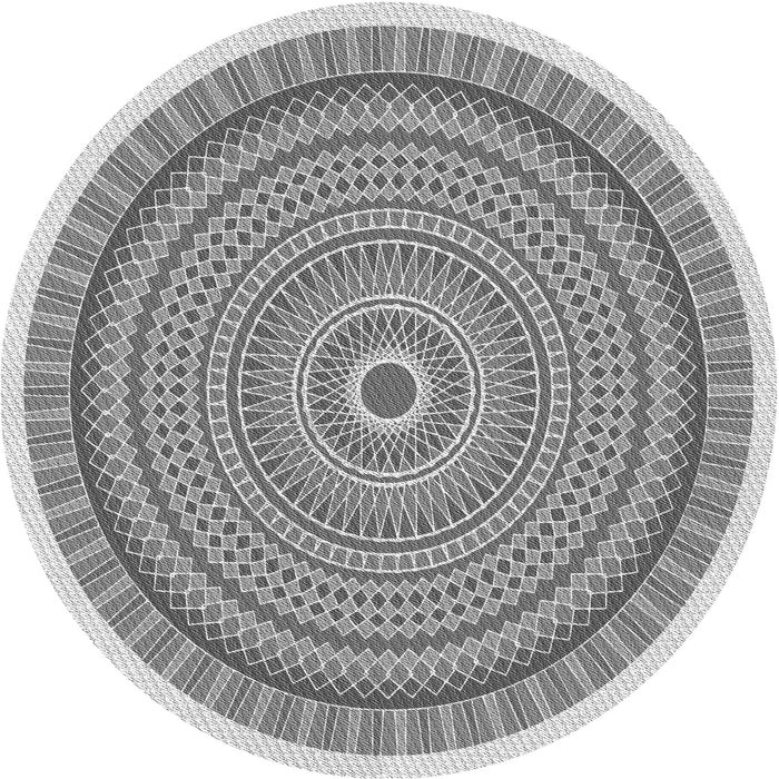 Square Patterned Gray Rug, pat1880gry