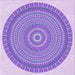 Round Patterned Purple Rug, pat1880pur