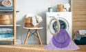 Machine Washable Transitional Purple Rug in a Washing Machine, wshpat1880pur