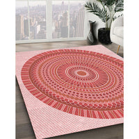 Patterned Pink Rug, pat1880rd