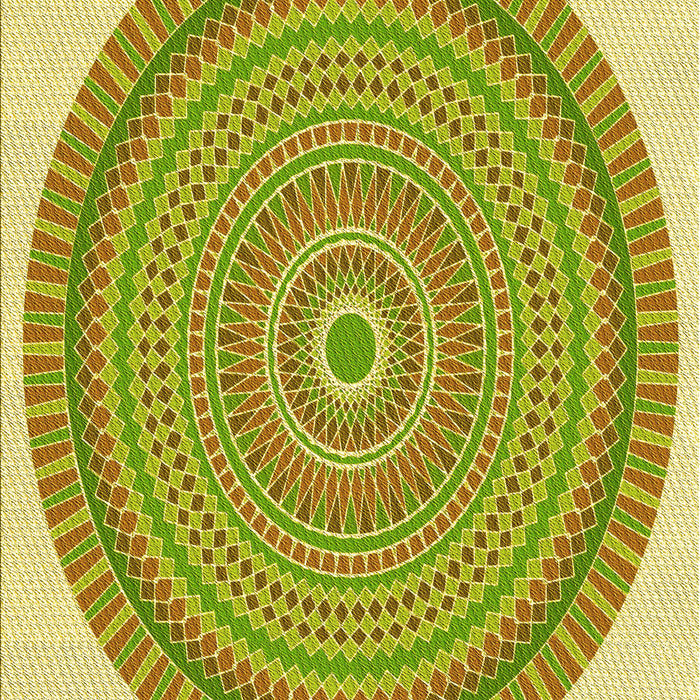 Patterned Dark Golden Brown Rug, pat1880yw