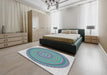 Machine Washable Transitional Magic Mint Green Rug in a Bedroom, wshpat1880