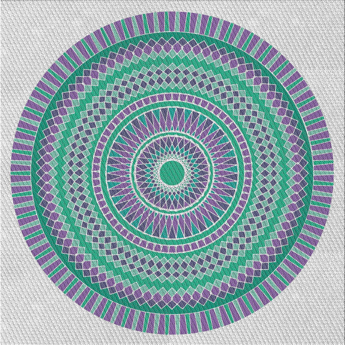 Sideview of Machine Washable Transitional Magic Mint Green Rug, wshpat1880