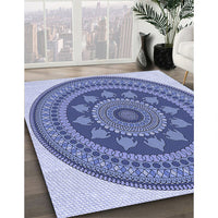 Patterned Jeans Blue Rug, pat1881blu