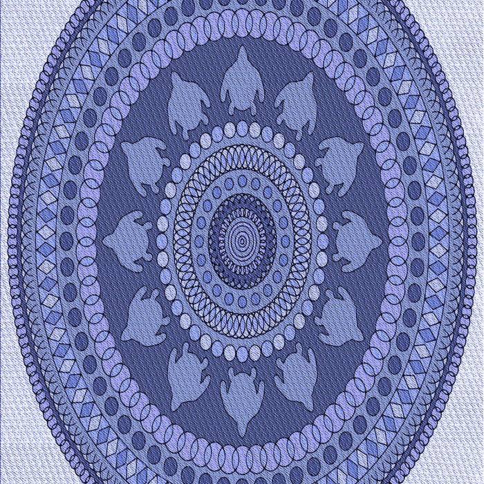 Patterned Jeans Blue Rug, pat1881blu