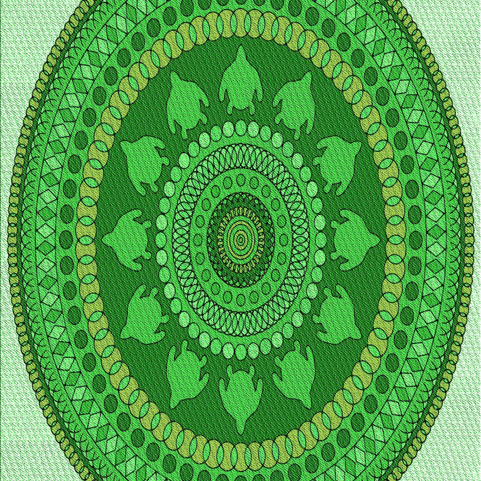 Patterned Green Rug, pat1881grn
