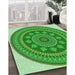 Patterned Green Rug in Family Room, pat1881grn