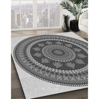 Patterned Silver Gray Rug, pat1881gry