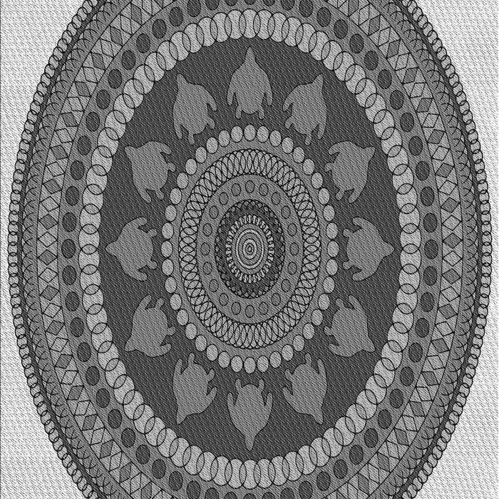 Patterned Silver Gray Rug, pat1881gry