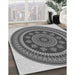 Patterned Silver Gray Rug in Family Room, pat1881gry