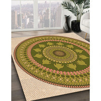 Patterned Yellow Orange Rug, pat1881org