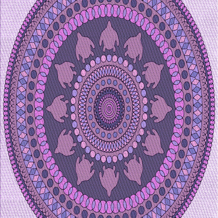 Patterned Bright Lilac Purple Rug, pat1881pur