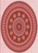 Machine Washable Transitional Light Salmon Pink Rug, wshpat1881rd