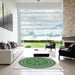 Square Machine Washable Transitional Light Green Rug in a Living Room, wshpat1881