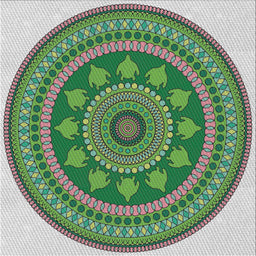 Square Patterned Light Green Novelty Rug, pat1881