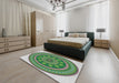 Machine Washable Transitional Light Green Rug in a Bedroom, wshpat1881