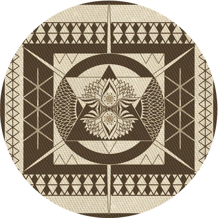 Square Machine Washable Transitional Sepia Brown Rug in a Living Room, wshpat1882brn