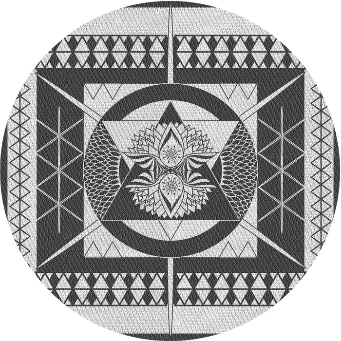 Square Patterned Light Gray Rug, pat1882gry