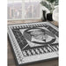 Patterned Light Gray Rug in Family Room, pat1882gry