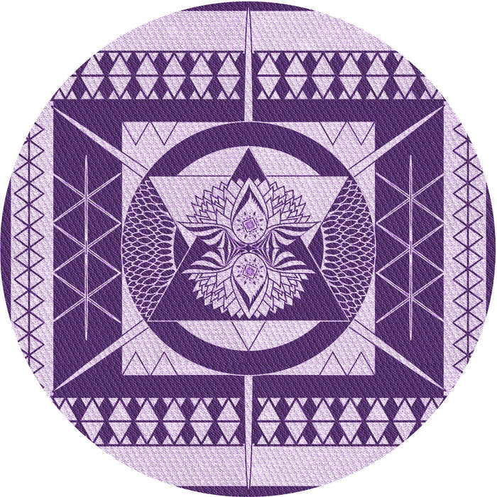 Square Patterned Blossom Pink Rug, pat1882pur