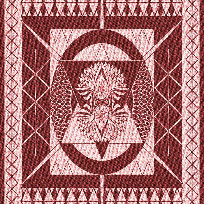 Machine Washable Transitional Pink Rug, wshpat1882rd