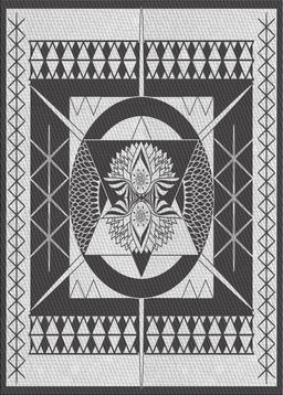 Patterned Light Gray Novelty Rug, pat1882