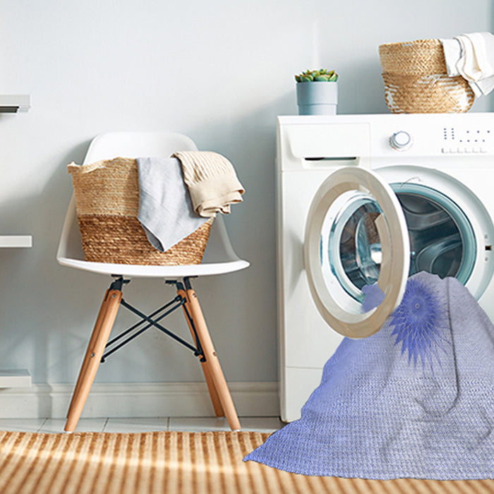 Machine Washable Transitional Sky Blue Rug in a Washing Machine, wshpat1883blu