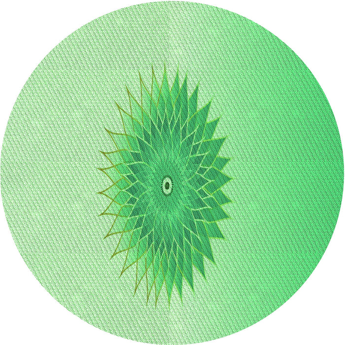 Square Machine Washable Transitional Jade Green Rug in a Living Room, wshpat1883grn