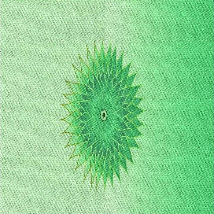 Round Patterned Jade Green Rug, pat1883grn