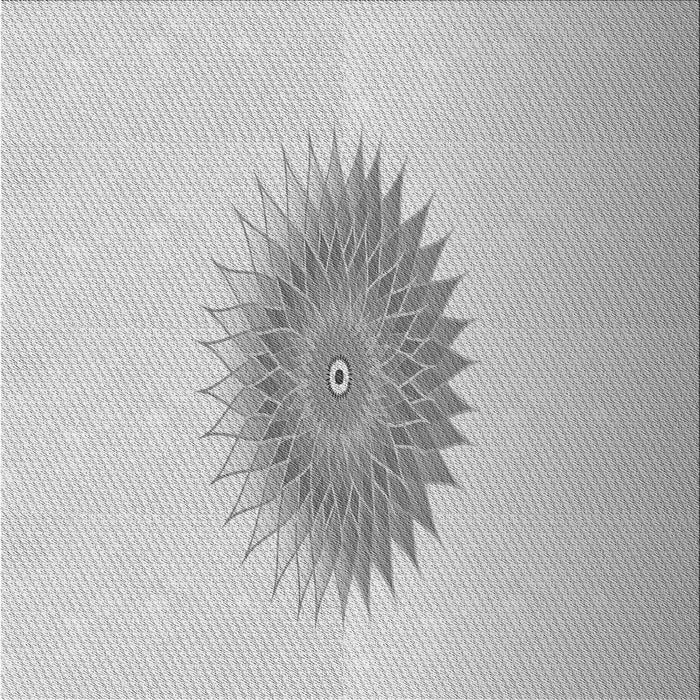 Round Patterned Gunmetal Gray Rug, pat1883gry