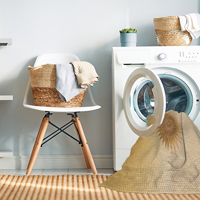 Machine Washable Transitional Orange Rug in a Washing Machine, wshpat1883org