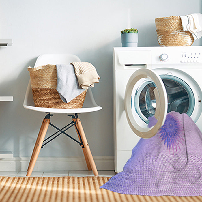 Machine Washable Transitional Blossom Pink Rug in a Washing Machine, wshpat1883pur