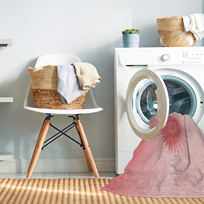 Machine Washable Transitional Red Rug in a Washing Machine, wshpat1883rd