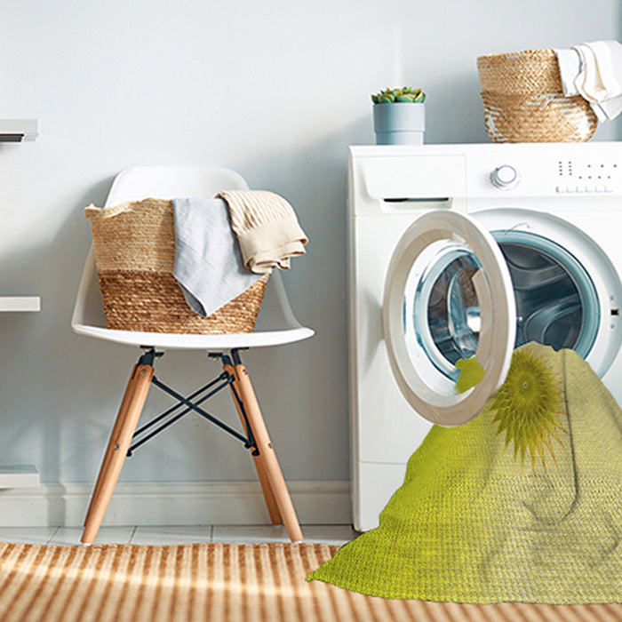 Machine Washable Transitional Brown Rug in a Washing Machine, wshpat1883yw