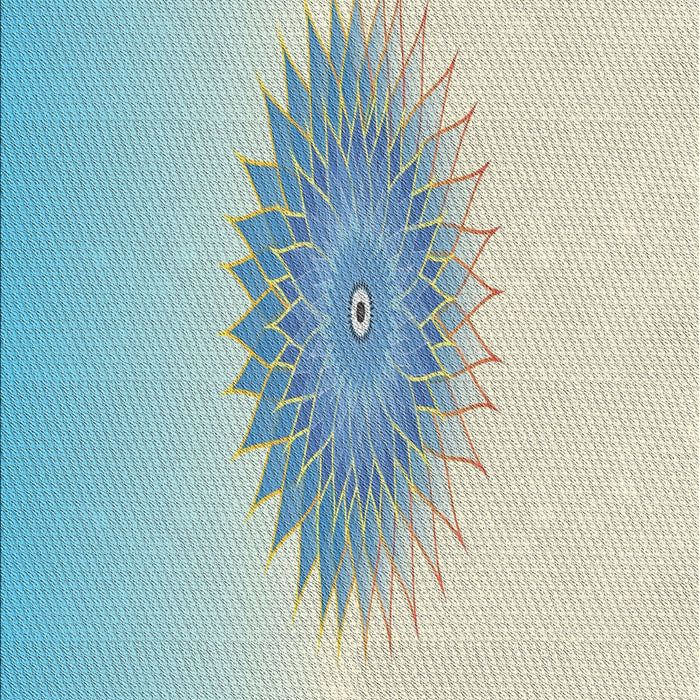 Patterned Pale Blue Novelty Rug, pat1883