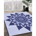 Machine Washable Transitional Blue Rug in a Family Room, wshpat1884blu