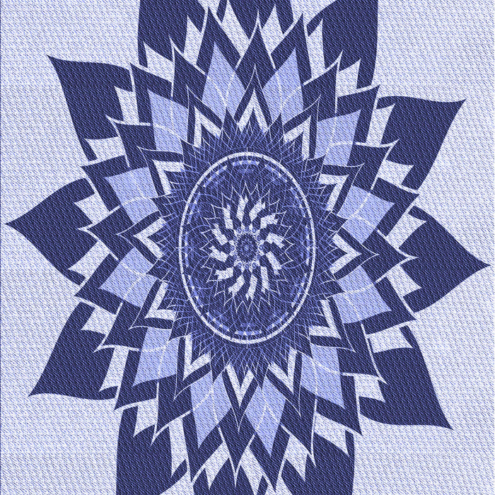 Patterned Blue Rug, pat1884blu