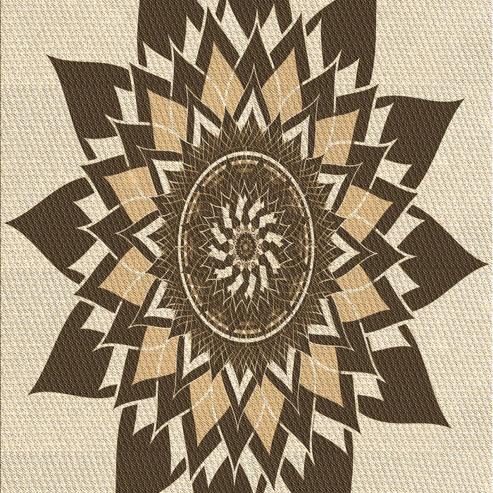 Patterned Red Brown Rug, pat1884brn