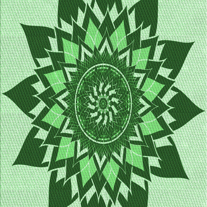 Patterned Mint Green Rug, pat1884grn