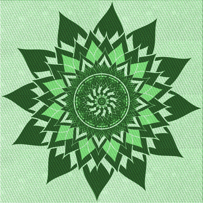 Round Patterned Mint Green Rug, pat1884grn