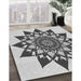 Patterned Carbon Gray Rug in Family Room, pat1884gry