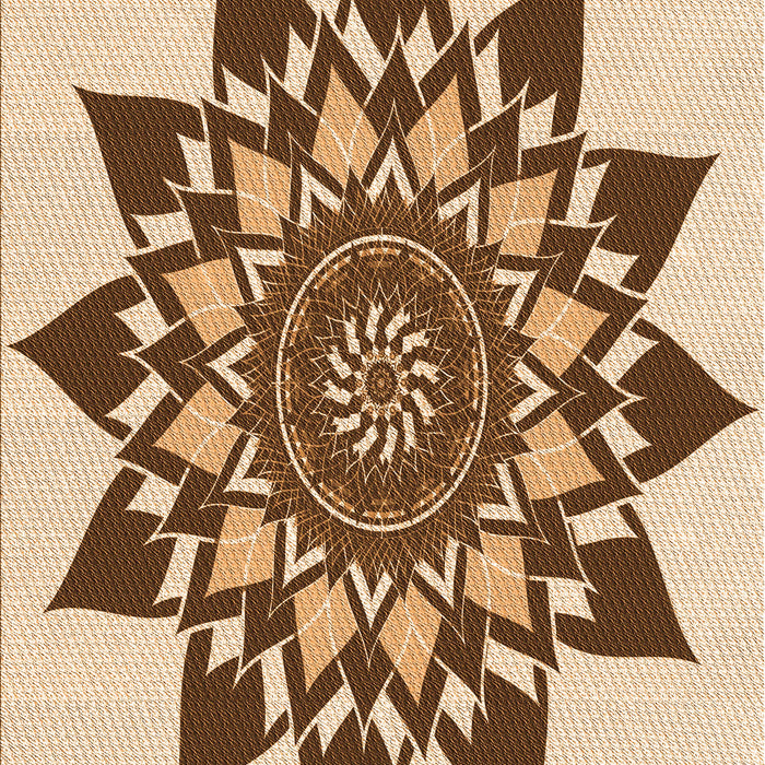 Patterned Mahogany Brown Rug, pat1884org