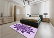 Patterned Blossom Pink Rug in a Bedroom, pat1884pur