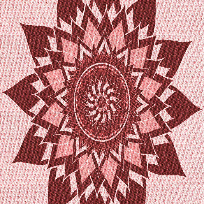 Patterned Red Rug, pat1884rd