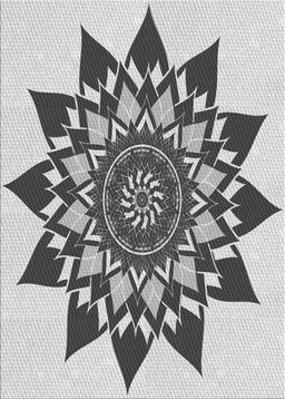 Patterned Platinum Gray Novelty Rug, pat1884