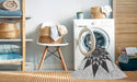 Machine Washable Transitional Platinum Gray Rug in a Washing Machine, wshpat1884