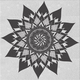 Square Patterned Platinum Gray Novelty Rug, pat1884